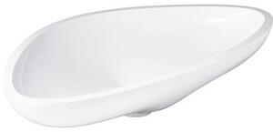 Lavoar baie pe blat alb 80 cm, asimetric, Hansgrohe Axor Massaud 800x450 mm