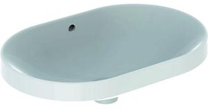 Lavoar baie incastrat alb 60 cm, oval, Geberit Variform Eliptic Fara orificiu