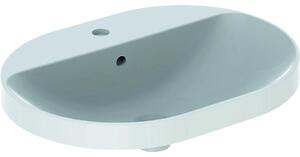 Lavoar baie incastrat alb 60 cm, oval, cu orificiu baterie, Geberit Variform Eliptic Cu orificiu