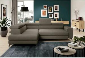 Coltar BAGGIO, sezlong stanga, stofa catifelata cappuccino - Poso 03