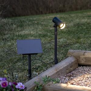 STAR TRADING Spot solar cu LED Powerspot 53 cm, 250 lm, negru, țăruș de fixare în pământ, Negru, Plastic, Modern, Spot de exterior / vârf de pământ