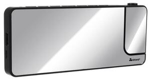Ceas desteptator, multifunctional, 4 in 1, cu LED, oglinda, negru, 18.5x4x7.5 cm, Izoxis