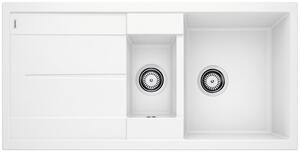 Blanco Metra 6 S, chiuveta silgranit 1000x500x190 mm, 1,5 camere, alb, BLA-513223