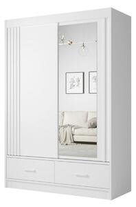 Dulap CANADA CA21-150, alb, PAL, cu 2 usi si 2 sertare, 150x60x215 cm