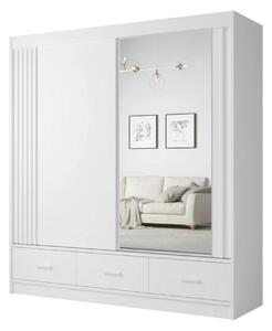 Dulap CANADA CA21-200, alb, PAL, cu 2 usi si 3 sertare, 200x60x215 cm