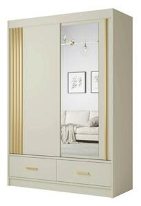 Dulap CANADA CA35-150, casmir/auriu, PAL, cu 2 usi si 2 sertare, 150x6