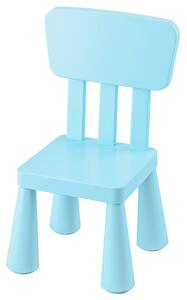 Scaunel din plastic cu spatar, 67x39x36 cm, albastru, MC34