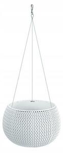 Ghiveci decorativ cu lant, rotund, alb, 23.9x16.1 cm, Splofy Bowl WS