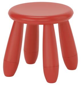 Taburet din plastic, rotund, diametru 30 cm, rosu, MC39