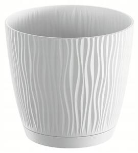 Ghiveci decorativ de flori, rotund, alb, 1.6 L, 14.9x13.9 cm, Sandy P