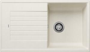 Blanco Zia 5 S, chiuveta silgranit 860x500x190 mm, 1 camera, alb moale, BLA-527204