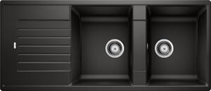 Blanco Zia 8 S, chiuveta silgranit 1160x500x190 mm, 2 camere, negru, BLA-526027