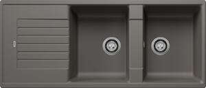 Blanco Zia 8 S, chiuveta silgranit 1160x500x190 mm, 2 camere, vulcan gri, BLA-527392