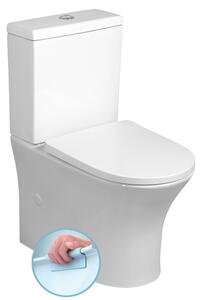 Bruckner Bruckner, vas combinat WC DARIO RIMLESS cu rezervor, deșeuri inferioare/spate, alb, 201.437.4