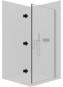 Cerano Porte, profil de perete 190 cm pentru instalare într-o nișă pentru uși și paravane Porte L/P, negru mat, CER-CER-476318