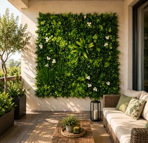 Panou Decorativ Verde Artificial B018 , 100x100 cm