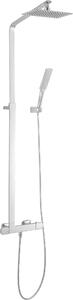 Deante Abelia, baterie termostatica dus cu dus cu efect de ploaie, crom, NAC_017T