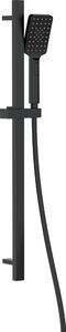 Deante Alpinia, coloana de dus 80cm cu cap manual cu 3 functii si furtun de dus 150cm, negru, DEA-NGA_N52K