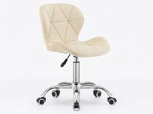 Scaun office AVOLA VELVET, crem deschis