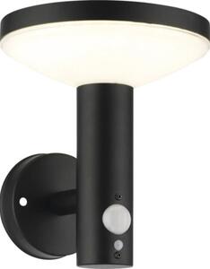 Lampă solară cu LED Shiny 215 lumeni 3000K, senzor de mișcare, plastic negru