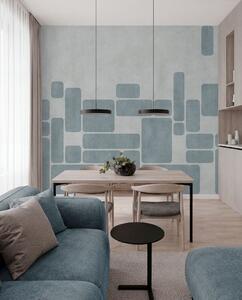 Tapet Model geometric în nuanțe de albastru deschis, Fototapet Geometrie, w05141v2 : Uwalls.ro