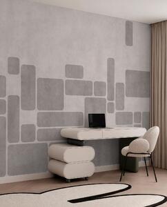 Tapet Motiv geometric în nuanțe delicate de gri și roz pal, Fototapet Geometrie, w05141v1 : Uwalls.ro