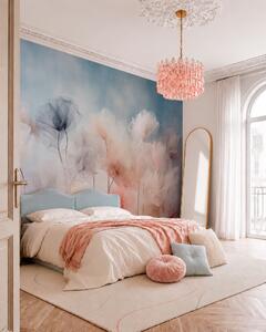 Tapet Flori aerisite, în nuanțe delicate de pastel, Fototapet Flori, w05818 : Uwalls.ro