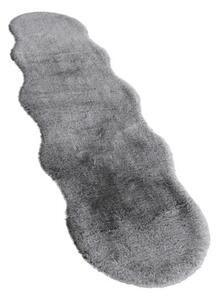 Covor blană artificială Solevito Romance Shape gri marmorat 55x160 cm