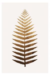 Imprimare de artă Kubistika - Golden leaf, (40 x 60 cm)