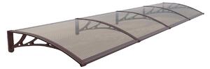 Copertină PREMIUM 360x150 cm, placă 6 mm dintr-o bucată – Maro/Bronz