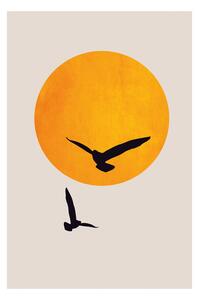 Imprimare de artă Kubistika - Birds in the sky, (40 x 60 cm)