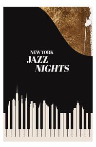 Imprimare de artă Kubistika - NY Jazz, (40 x 60 cm)