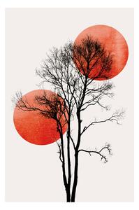 Poster Kubistika - Sun and moon hiding