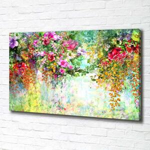 Imprimare tablou canvas flori multi-colorate