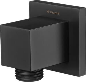 Deante Cascada, racord de colt patrat pentru furtun de dus 1/2", negru, NAC_N55K