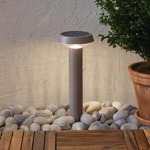 STAR TRADING Lampă solară cu LED și țăruș de fixare în pământ Casa, bej, înălțime 45 cm, Bej, Plastic, Modern, Spot de exterior / vârf de pământ