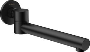 Deante Cascada, chiuvetă de baie ascunsă cu balamale, cu racord de 1/2 inch, negru mat, NAC_N87K