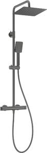 Deante Cascada, baterie termostatica dus cu set de dus, titan, DEA-NAC_D4HT
