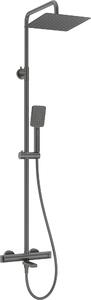 Deante Cascada, baterie termostatica baie cu set de dus, titan, DEA-NAC_D1HT