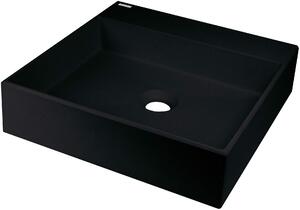 Deante Correo, chiuveta blat granit 400x400x100 mm, negru mat, DEA-CQR_NU4S
