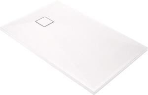 Deante Correo, cadă de duș rectangulară din granit 100x80x3,5 cm, alb mat, DEA-KQR_A46B