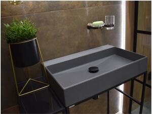 Deante Correo, consola baie in picioare 400x200 mm, neagra, CKC_N20A