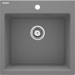 Deante Evora, chiuveta granit cu 1 camera 500x500x216 mm, gri, DEA-ZQJ_S103