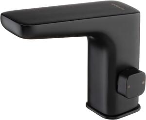 Deante Hiacynt, robinet lavoar cu senzor cu control al temperaturii, alimentare 230 / 6V, negru mat, BQH_N29V