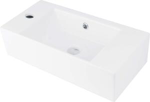 Deante Hiacynt, chiuveta ceramica 510x250x135 mm, stanga, alb lucios, DEA-CDY_6U2L