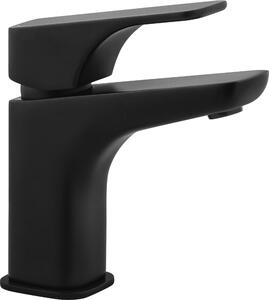 Deante Hiacynt, robinet chiuveta + dop metalic Click-Clack cu preaplin, negru mat, BQH_N21M