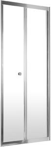Deante Jasmin Plus, usa de dus plianta 80x200 cm, sticla transparenta 5 mm, profil cromat, DEA-KTJ_022D