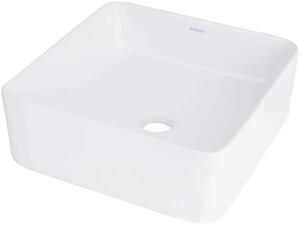 Deante Jasmin, chiuveta blat ceramica 34,5x34,5x12 cm, alb, DEA-CDJ_6U3S