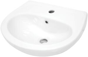 Deante Jasmin, chiuveta ceramica montata pe perete 457x364x169 mm, alb lucios, DEA-CDJ_6U4W