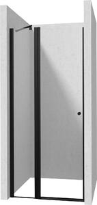 Deante Kerria Plus, usa de dus cu 1 canat 80x200 cm, sticla transparenta 6 mm, profil negru, DEA-KTSUN42P